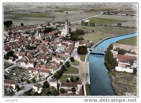 Warneton:Vue Panoramique Aérienne Et La Lys, Staat: Lijmvlekken Achterzijde - Komen-Waasten