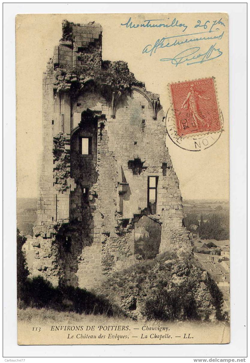 K2 - CHAUVIGNY - Le Château Des Evêques - La Chapelle  (1904 - Carte Précurseur) - Chauvigny