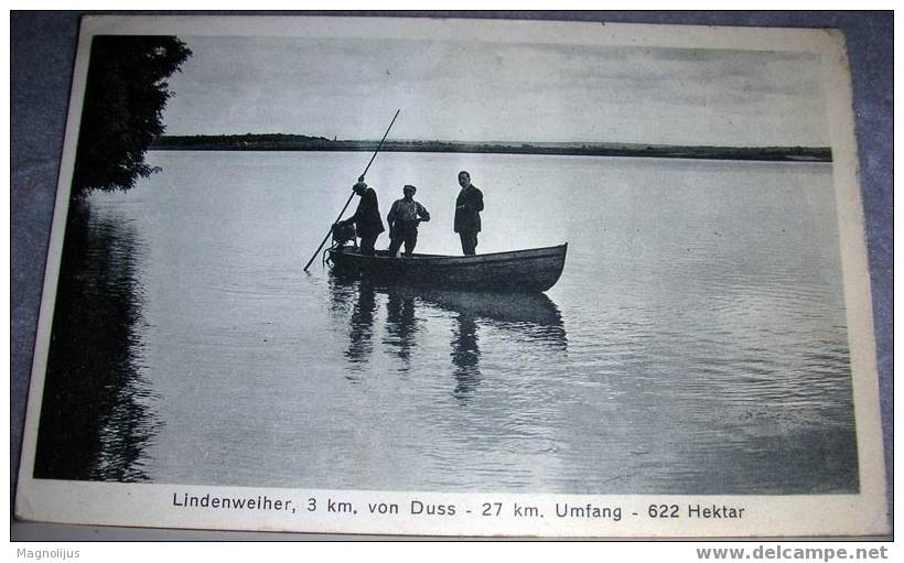 Fishing, Lindenweiher,Duss, Vintage Postcard - Visvangst