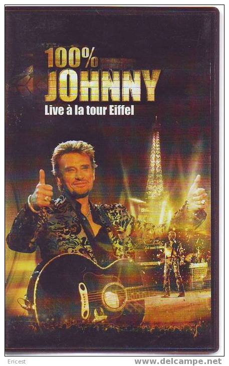 K7 VIDEO 100% JOHNNY LIVE A LA TOUR EIFFEL - Concert Et Musique