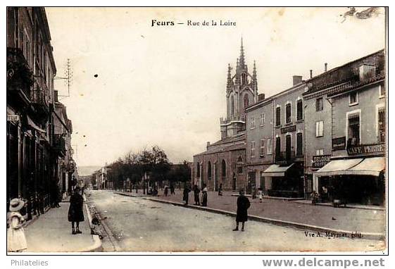 FEURS  RUE DE LA LOIRE 1914 - Feurs