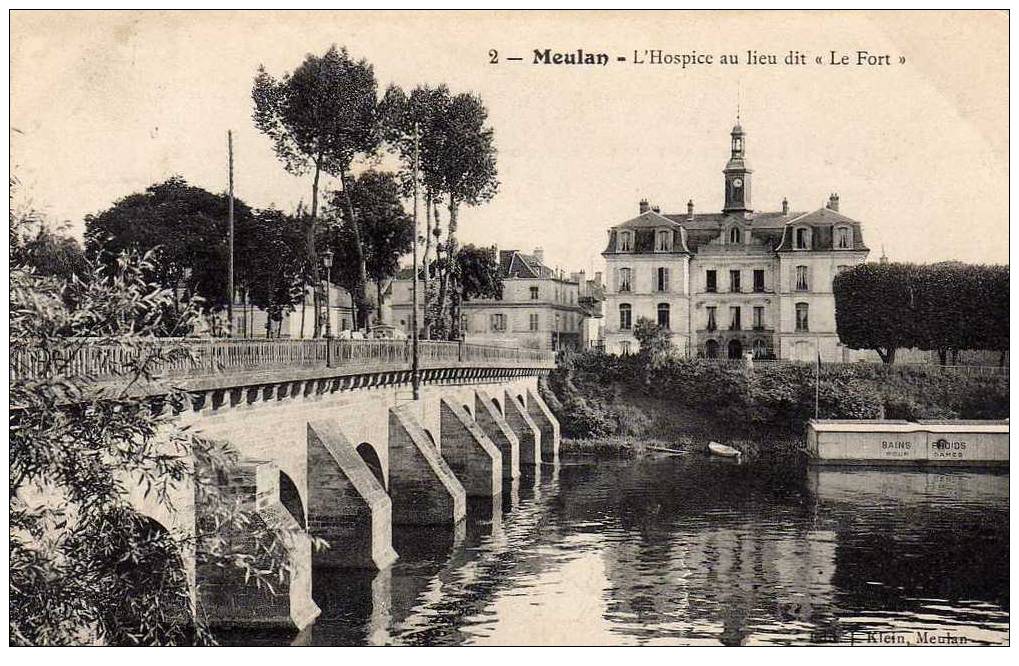 78 MEULAN Hospice Au Lieu Dit Le Fort, Bains Froids Pour Dames, Ed Klein 2, 1906 - Meulan