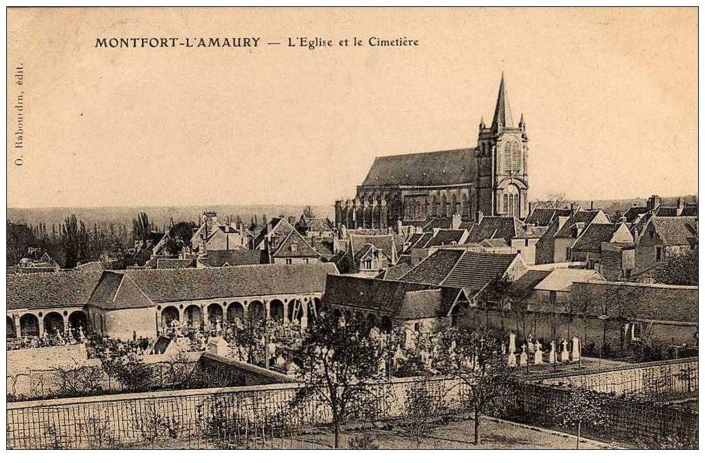 78 MONTFORT AMAURY Eglise Et Cimetière, Ed Rabourdin, 190? - Montfort L'Amaury