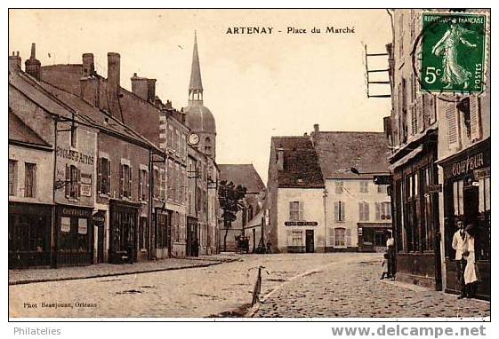 ARTENAY  RUE DU MARCHE   1912 - Artenay