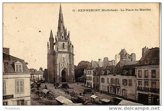 HENNEBONT   PLACE DU MARCHE  1915 - Hennebont