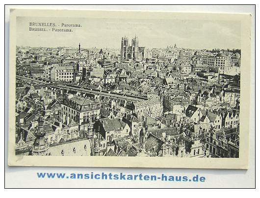 D 4368 - Bruxelles, Panorama - S/w-Ak Von Ca. 1918 - Mehransichten, Panoramakarten