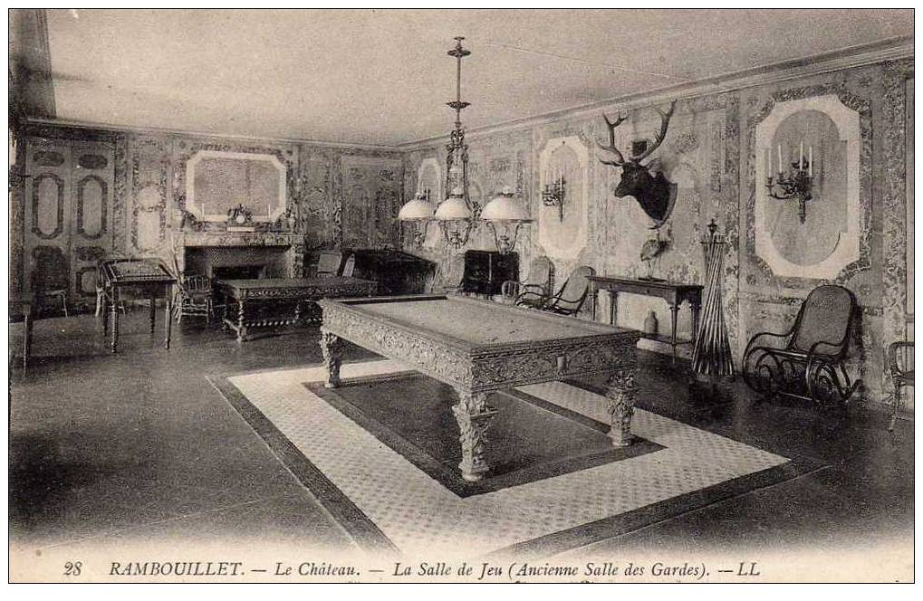 78 RAMBOUILLET CHATEAU Salle De Billard, Ancienne Salle Des Gardes, Ed LL 28, 1909 - Rambouillet (Kasteel)