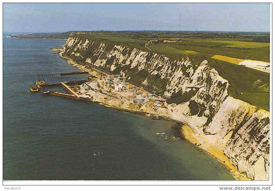 62 SANGATTE Euro Tunnel Travaux De Lower Shakespeare Cliff En 1988 Vue Aérienne - Sangatte