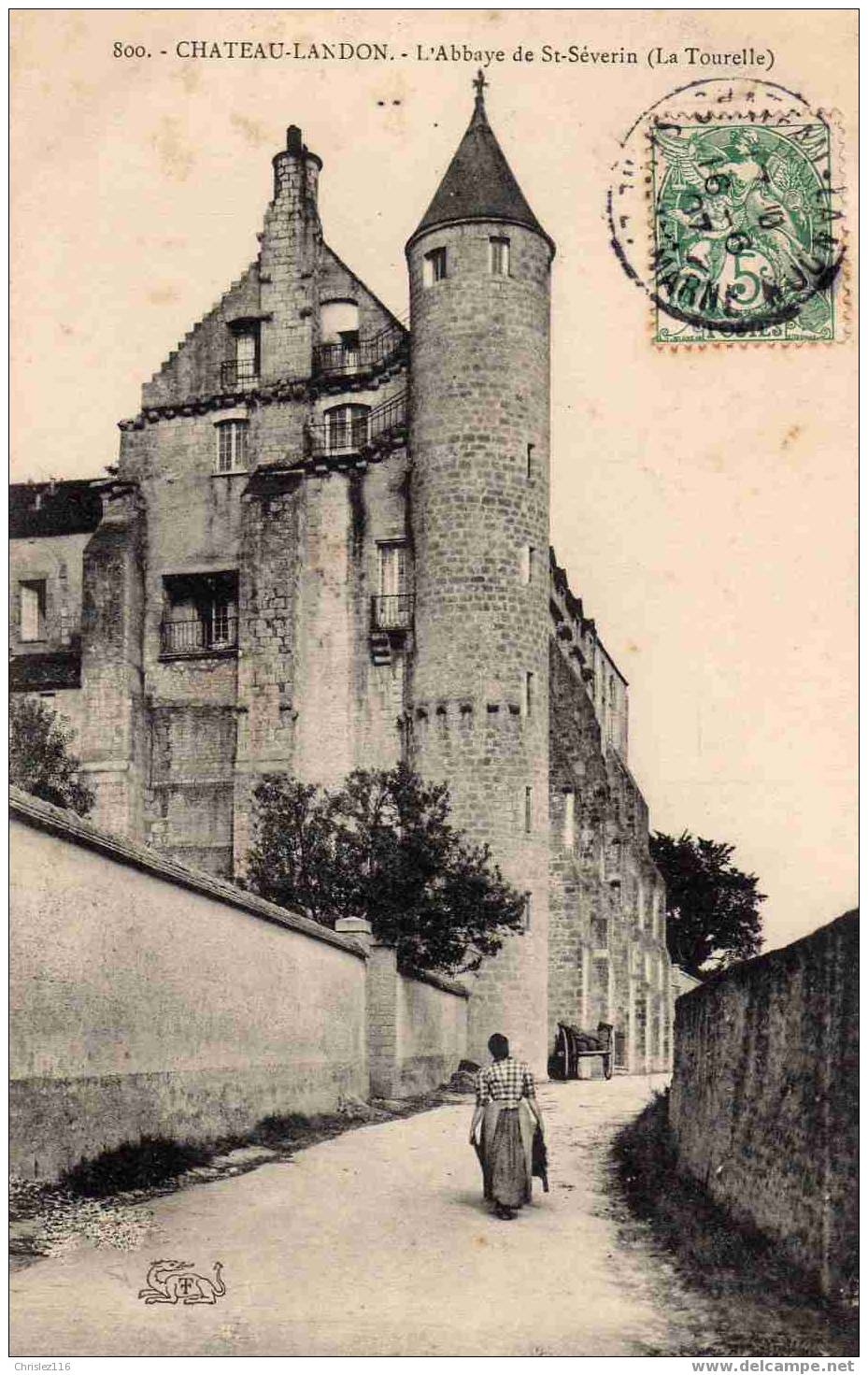 77 CHATEAU LANDON Abbaye De St Séverin  Beau Plan Animé  1907 - Chateau Landon