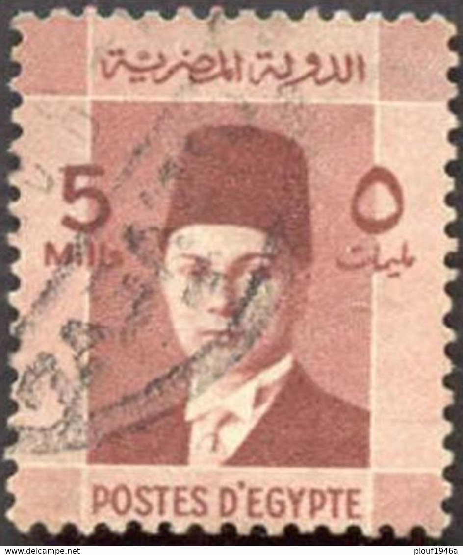 Pays : 160,31 (Egypte : Royaume (Farouk Ier)   Yvert Et Tellier N° :   191 (o) - Usati