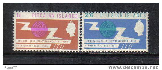 609 - PITCAIRN 1965 , Centenario Dell' U.I.T.  ( Ovvero I.T.U. ) *** - Islas De Pitcairn