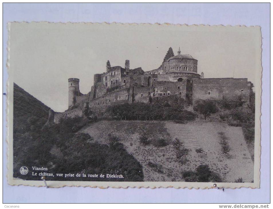 Vianden - Le Chateau, Vue Prise De La Route De Diekirch - Diekirch