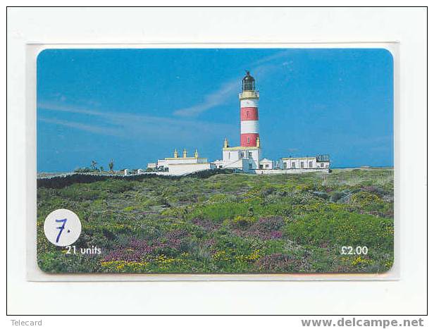 VUURTOREN LIGHTHOUSE LEUCHTTURM  FARO FAROL Op Telefoonkaart (7) - Faros