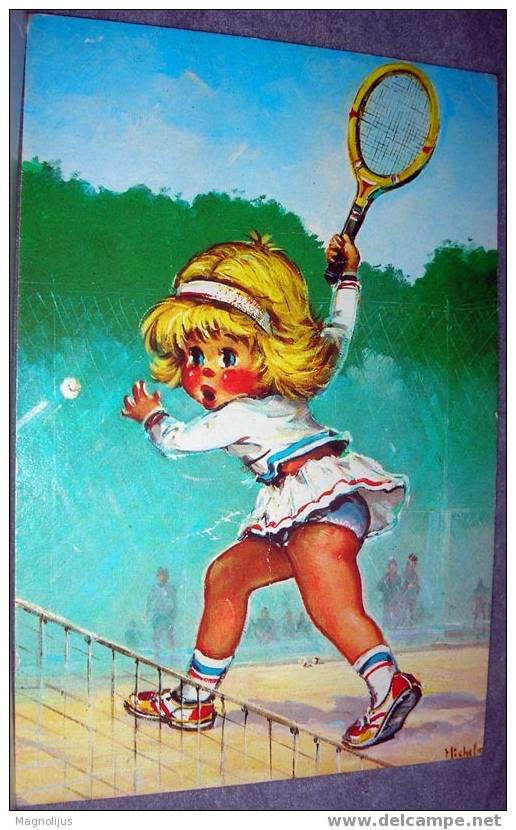 Tennis,girl, Postcard - Tennis