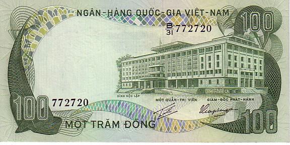 VIET NAM  Sud    100 Dong   Non Daté (1972)    Pick 31a     ******BILLET  NEUF****** - Viêt-Nam