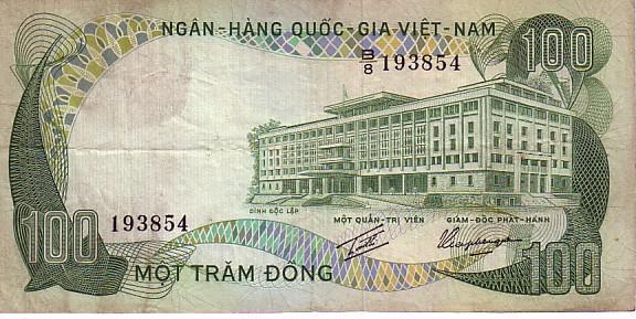 VIET NAM  Sud    100 Dong   Non Daté (1972)    Pick 31a    *****QUALITE  VG + ***** - Vietnam