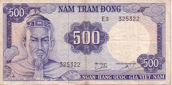 VIET NAM   500 Dong   Non Daté (1966)    Pick 23a     ******QUALITE  VG + ****** - Viêt-Nam