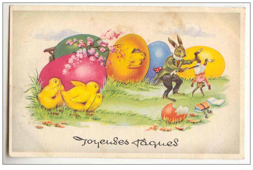 1814 -  Joyeuses Paques - Lapins - Poussins - Ostern