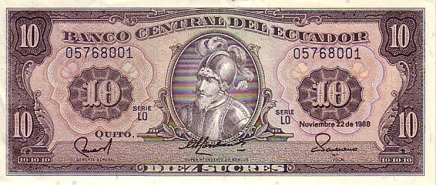 EQUATEUR   10 Sucres   Daté Du 22-11-1988   Pick 121     ***** BILLET  NEUF ***** - Equateur