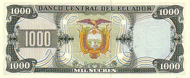 EQUATEUR   1 000 Sucres   Daté Du 29-09-1986    Pick 125a     ***** BILLET  NEUF ***** - Equateur