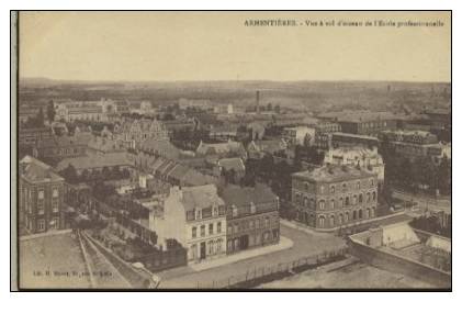 ARMENTIERES Vue à Vol D'oiseau + Pub Au Recto " Pour Maigrir ..." - Armentieres