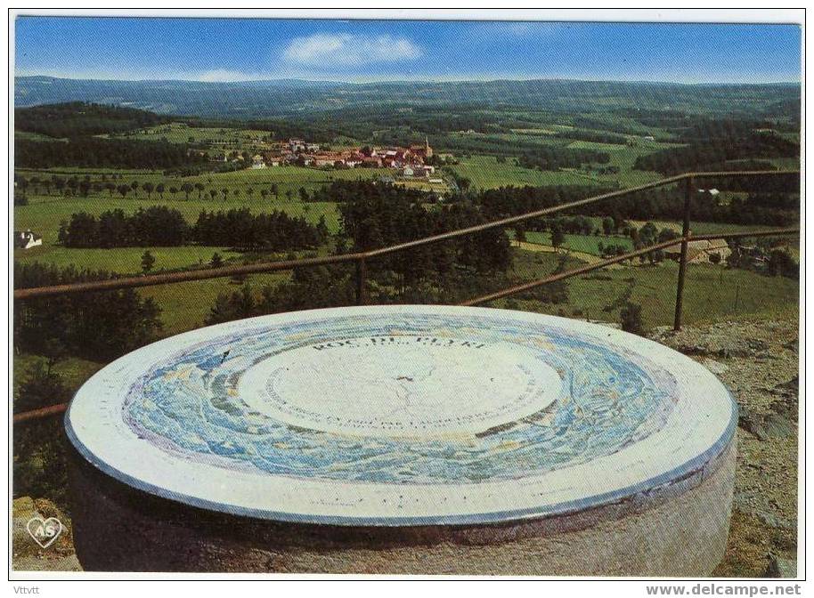 Aumont Aubrac : Le Roc De Peyre (alt. 1180 M.). La Table D'Orientation (non Circulée) Apa-Poux, Exclusivité As De Coeur - Aumont Aubrac