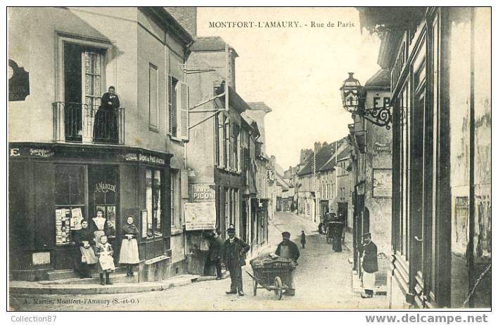 78 - YVELINES - MONTFORT L'AMAURY - DEVANTURE Du MARCHAND De JOURNAUX - MAISON De L'EDITEUR A. MARTIN - BROUETTE - Montfort L'Amaury