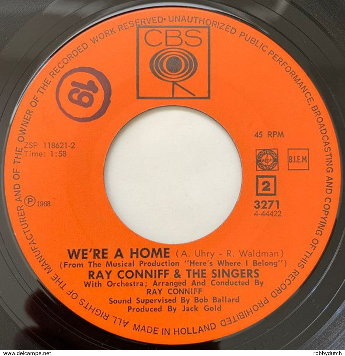 * 7" * RAY CONNIFF SINGERS - WINDS OF CHANGE / WE'RE A HOME (1968) - Filmmusik