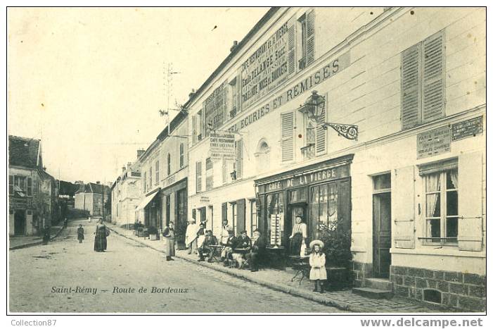 78 - YVELINES - ST REMY Les CHEVREUSE - DEVANTURE HOTEL Et CAFE De La VIERGE - BELLE ANIMATION - EDIT. A. BOURDIER - St.-Rémy-lès-Chevreuse