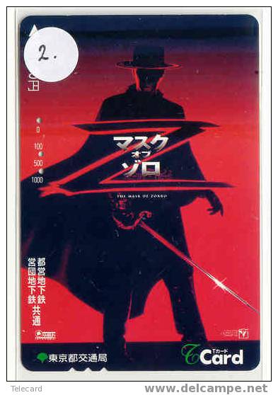 ZORRO Op Telefoonkaart Japan (2) - Personnages