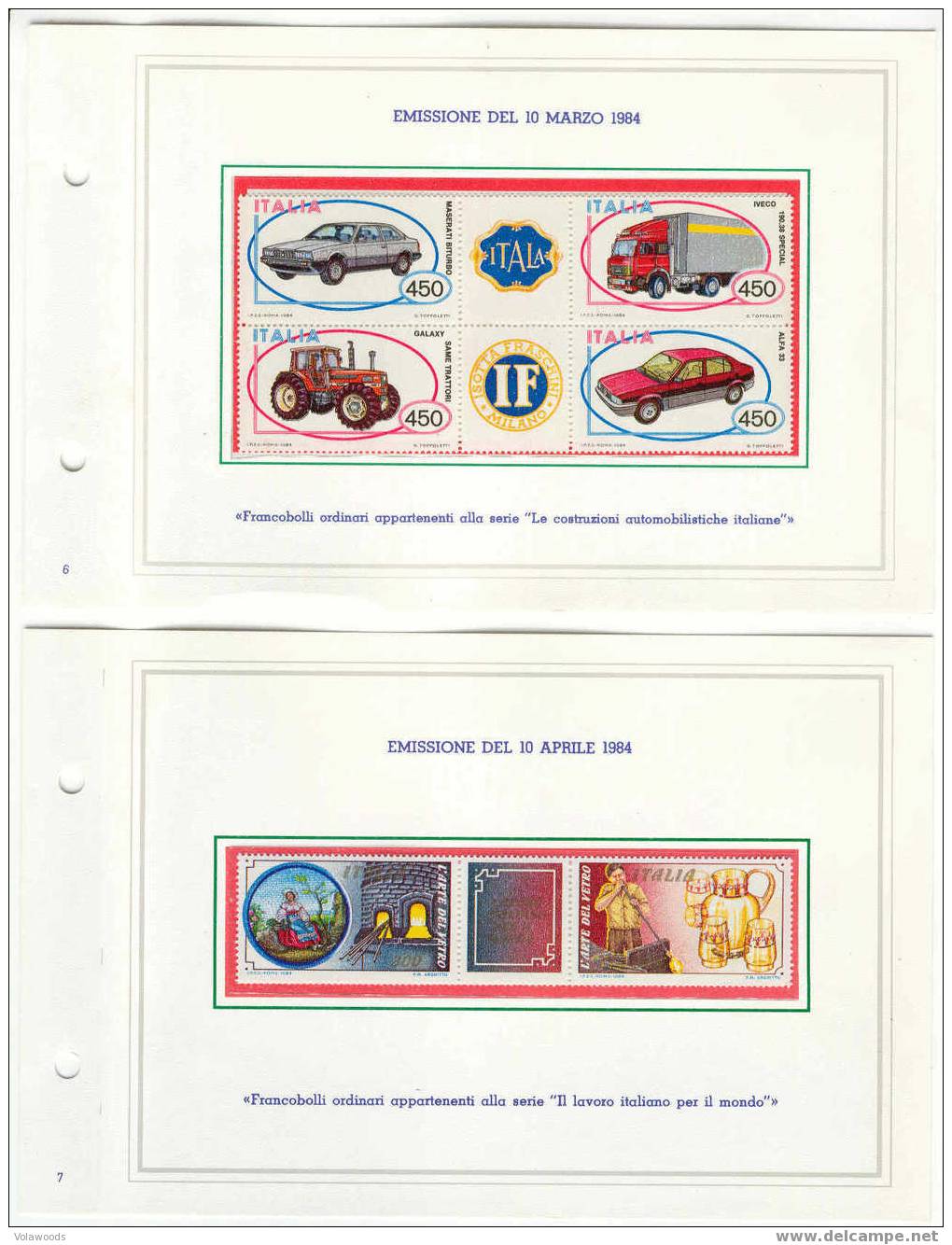 Italia - Annata Completa 1984 In Libretto Delle Poste Completo Di Tutte Le Carte Valori Emesse (con Interi Postali) - Full Years