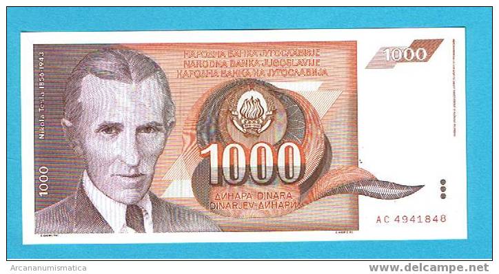 YUGOSLAVIA  1.000 DINARES  26-11-1.990 KM#107 PLANCHA S/C UNC  DL-268 - Yugoslavia