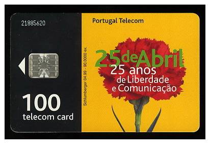 Télécarte PORTUGAL 25 Avril Revolution Portugaise Phonecard - Portugal
