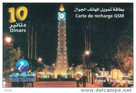 TUNISIA 10 D WOMAN CLOCK TOWER  MOBILE GSM TELEPHONE SPECIAL PRICE !! - Tunisie