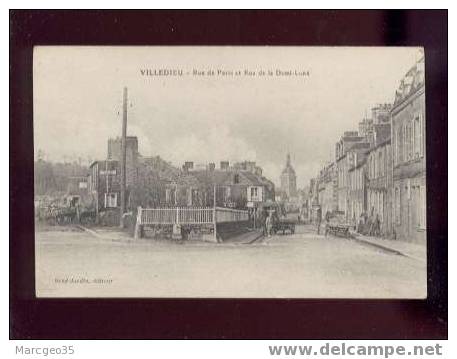 13317 Villedieu Rue De Paris & Rue De La Demi Lune édit.jardin Belle Carte , Boulangerie - Villedieu