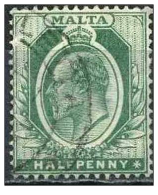 PIA - MAL - 1903-04  - Edoardo VII°  - (Yv 18) - Malte (...-1964)