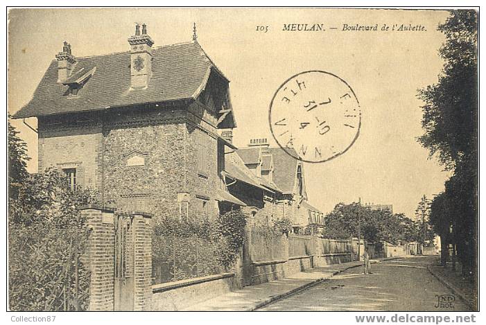 78 - YVELINES - MEULAN - Bd De L'AUBETTE - VILLA - BELLE CARTE - EDIT. N.D. 105 - Meulan