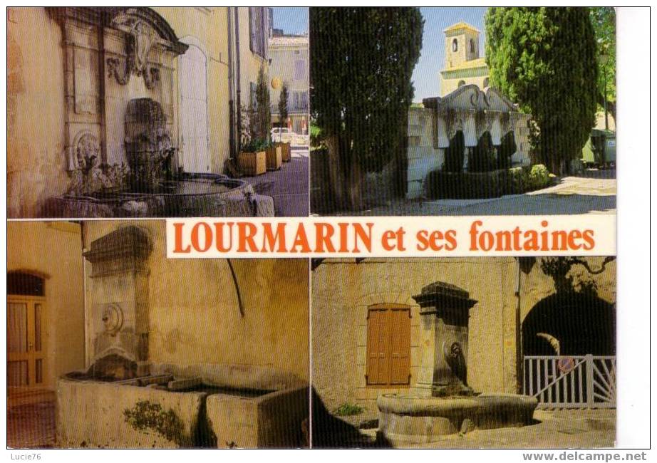 LOURMARIN   -    Et Ses Fontaines -  4 Vues Des Fontaines  -   N°  Cp 60 - Lourmarin