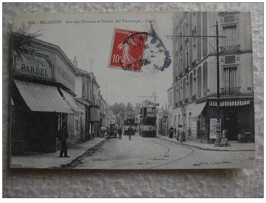 92 MALAKOFF  RUE DES CLOZEAUX STATION DES TRAMWAYS - Malakoff