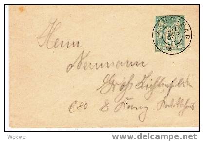 Faf074 / Alegorie Briefganzsache Von Frankreich, Verwendet Sansíbar 18. 2. 1898 - Storia Postale