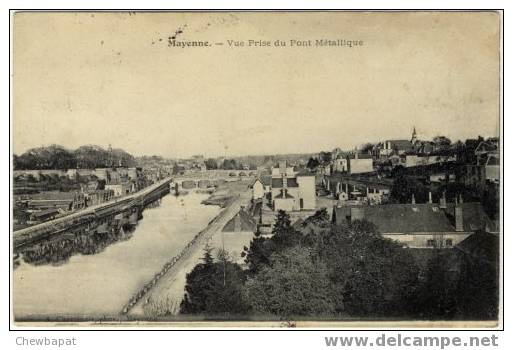 Mayenne - Vue Prise Du Pont Métallique - Mayenne