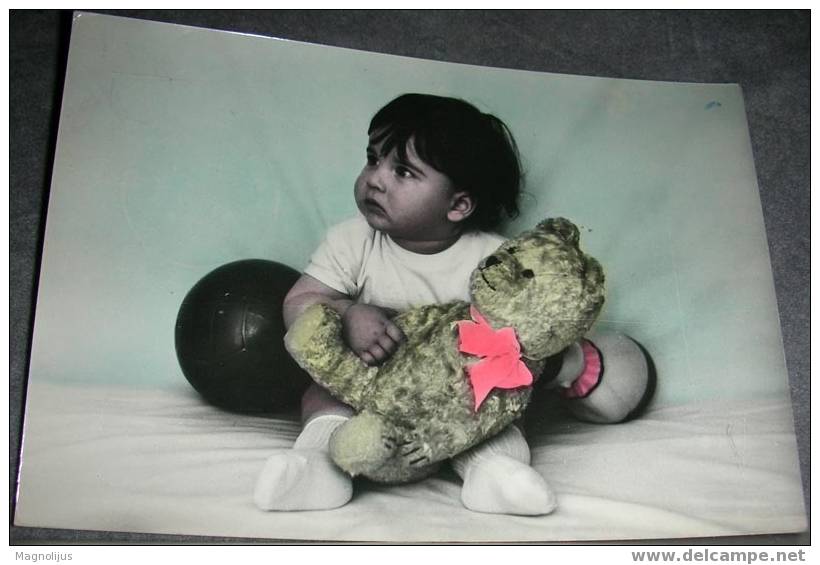 Toys, Teddy Bear, Baby, Children,  Postcard - Jeux Et Jouets