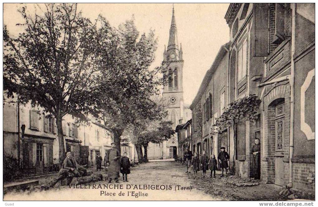 VILLEFRANCHE D´ALBIGEOIS - PLACE DE L'EGLISE - Villefranche D'Albigeois