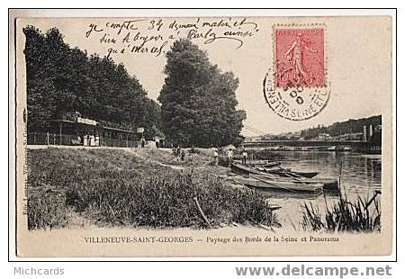 CPA 94 VILLENEUVE SAINT GEORGES - Paysage Des Bords De La Seine Et Panorama - Villeneuve Saint Georges