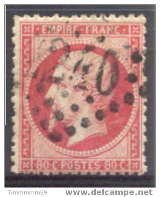 Lot N°5001  N°24 Rose, Oblit GC 2240 MARSEILLE (12) - 1862 Napoleon III