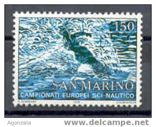 TIMBRE NOUVEAU SAINT-MARIN SAN MARINO  1979 CHAMPIONNATS DE L'EUROPE DE SKI NAUTIQUE - Sci Nautico