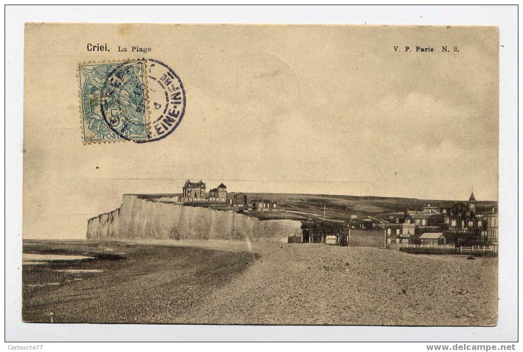 K3 - CRIEL - La Plage (1905 - Jolie Carte Précurseur) - Criel Sur Mer