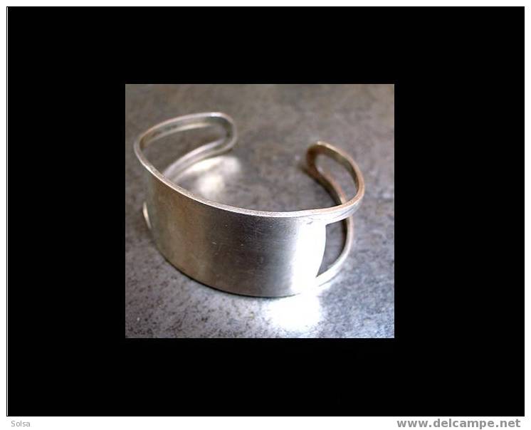 Beau Bracelet Années 60 Argent Poinçonné Massif / Great Vintage 50´s Silver Bracelet - Bracciali