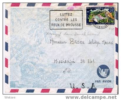 Fdi008/ 1969 – Noumea N. USA – Maschinenstempel “Kampf Dem Buschbrand” Motiv: Feuer - Briefe U. Dokumente