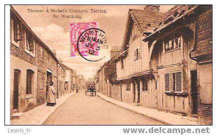 CPA - THOMAS A. BECKET´S COTTAGES - TARRING - NR WORTHING - ANIMEE - Worthing